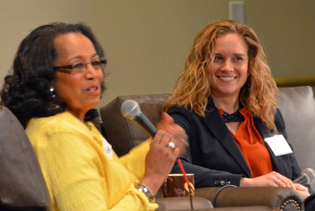 At Denver Seminary's wonderful Women Engage program with moderator and development officer Jessica Brown.
