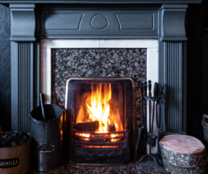 antique fireplace